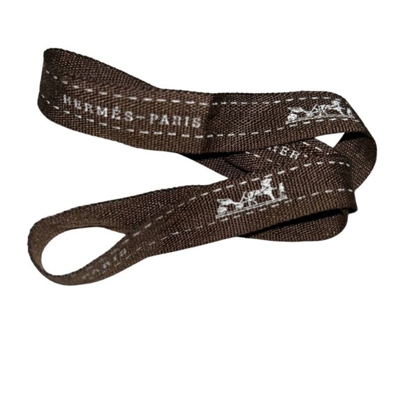 hermes paris france 100% authenitc small piece of silk carriage logo ribbon - Picture 2 of 3